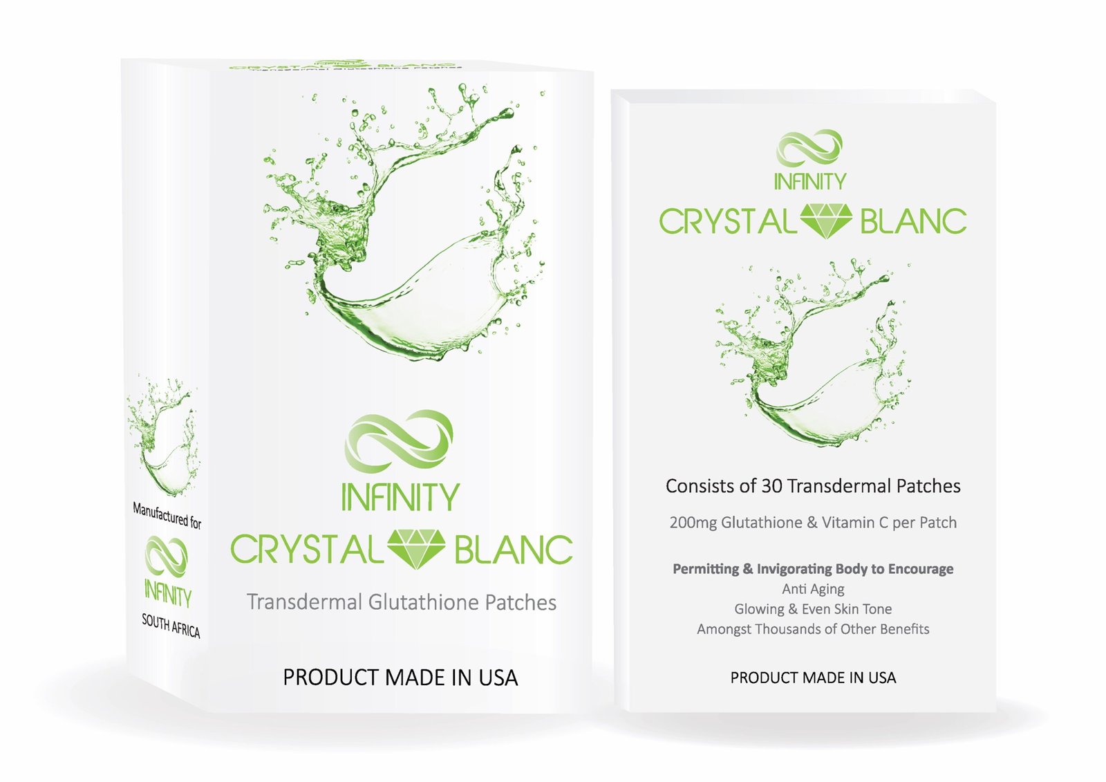 2x Infinity Crystal Glutathione Patches Promotion